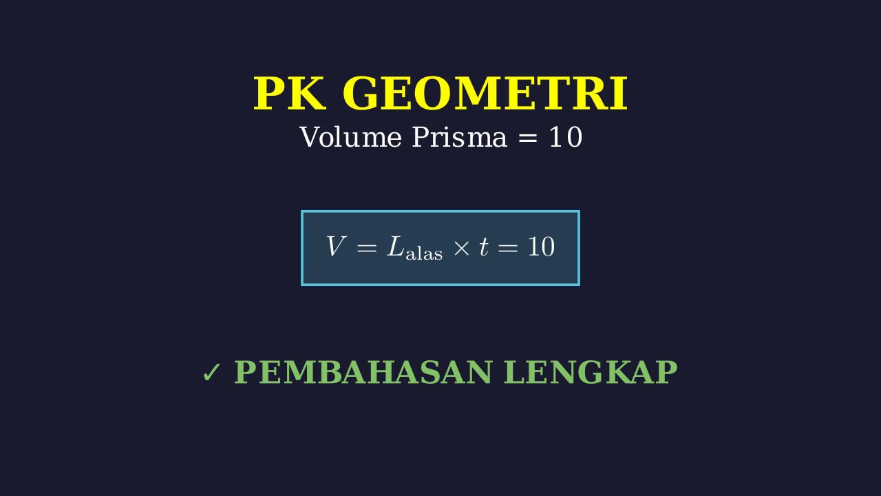 Geometri Analitik: Menghitung Volume Prisma