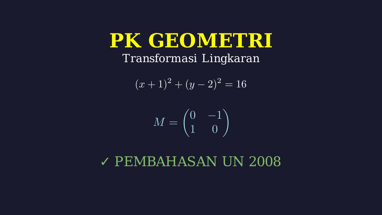 Transformasi Lingkaran dengan Matriks