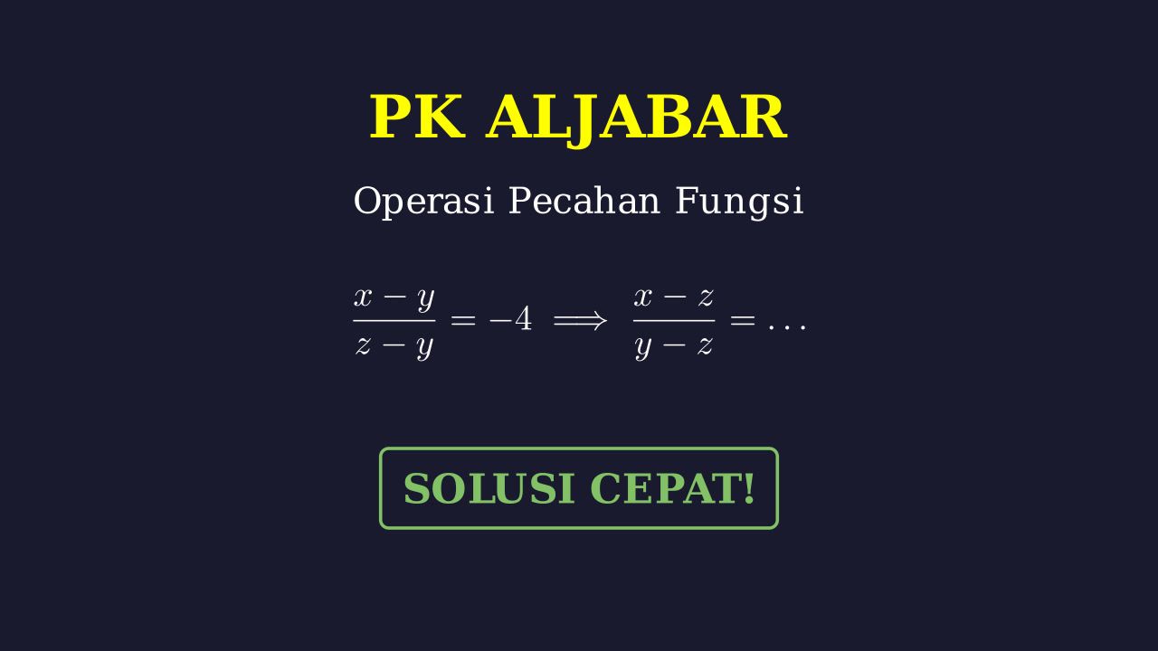 Menyelesaikan Rasio Aljabar