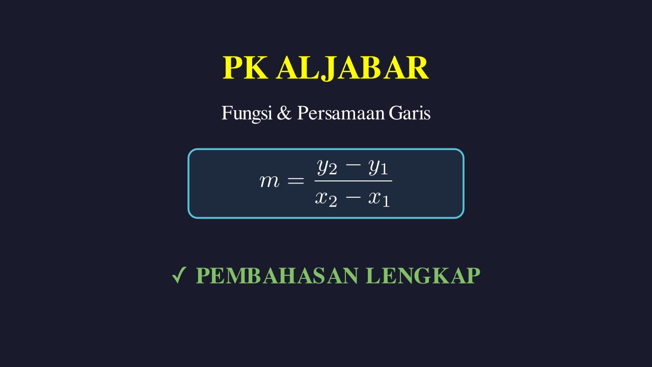 Persamaan Garis Lurus