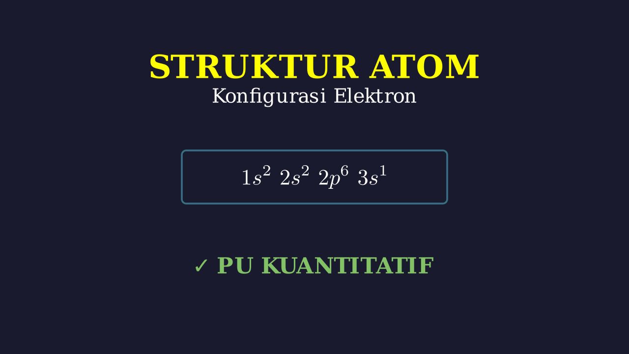 Struktur Atom & Konfigurasi Elektron