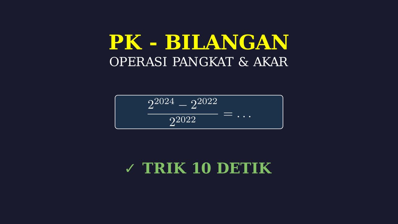 Latihan Soal Pengetahuan Kuantitatif