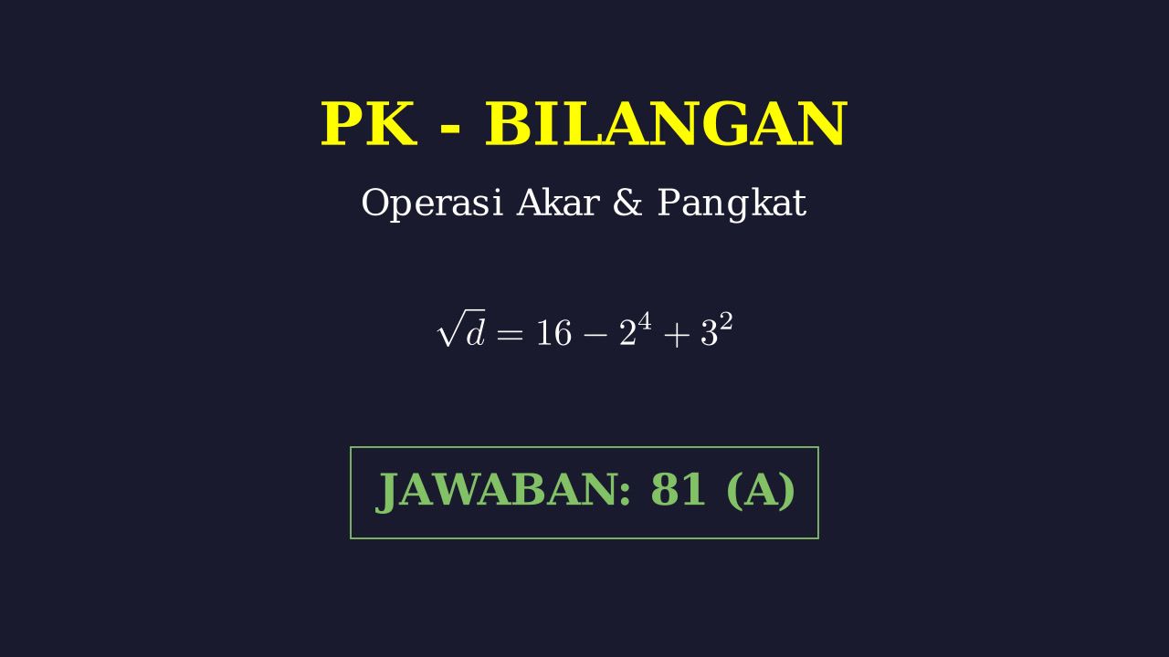 Menyelesaikan Persamaan Akar dan Eksponen