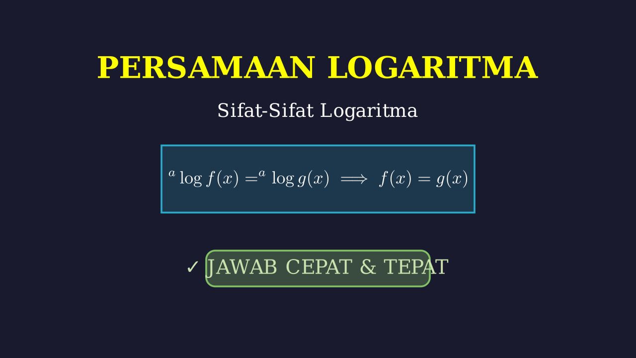Menyelesaikan Persamaan Logaritma