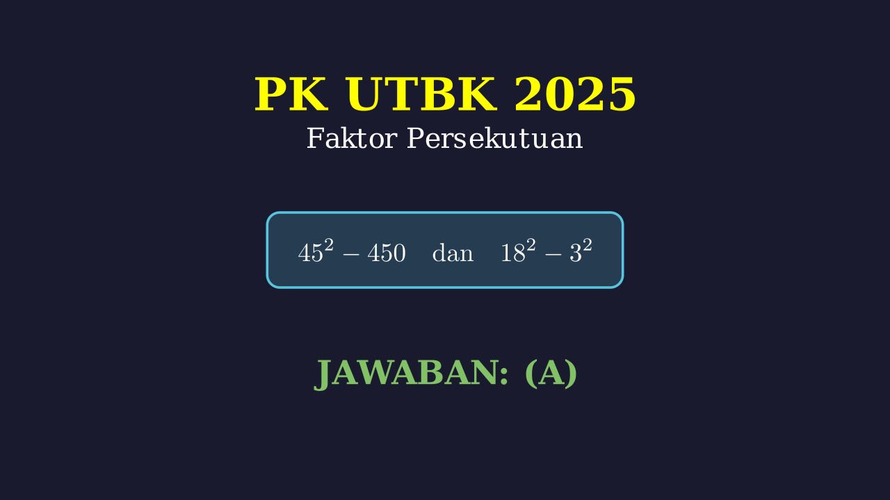 Mencari Faktor Persekutuan UTBK