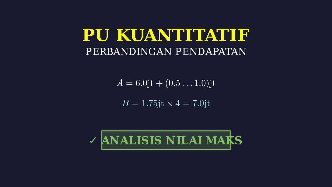 Soal Cerita: Perbandingan Penghasilan