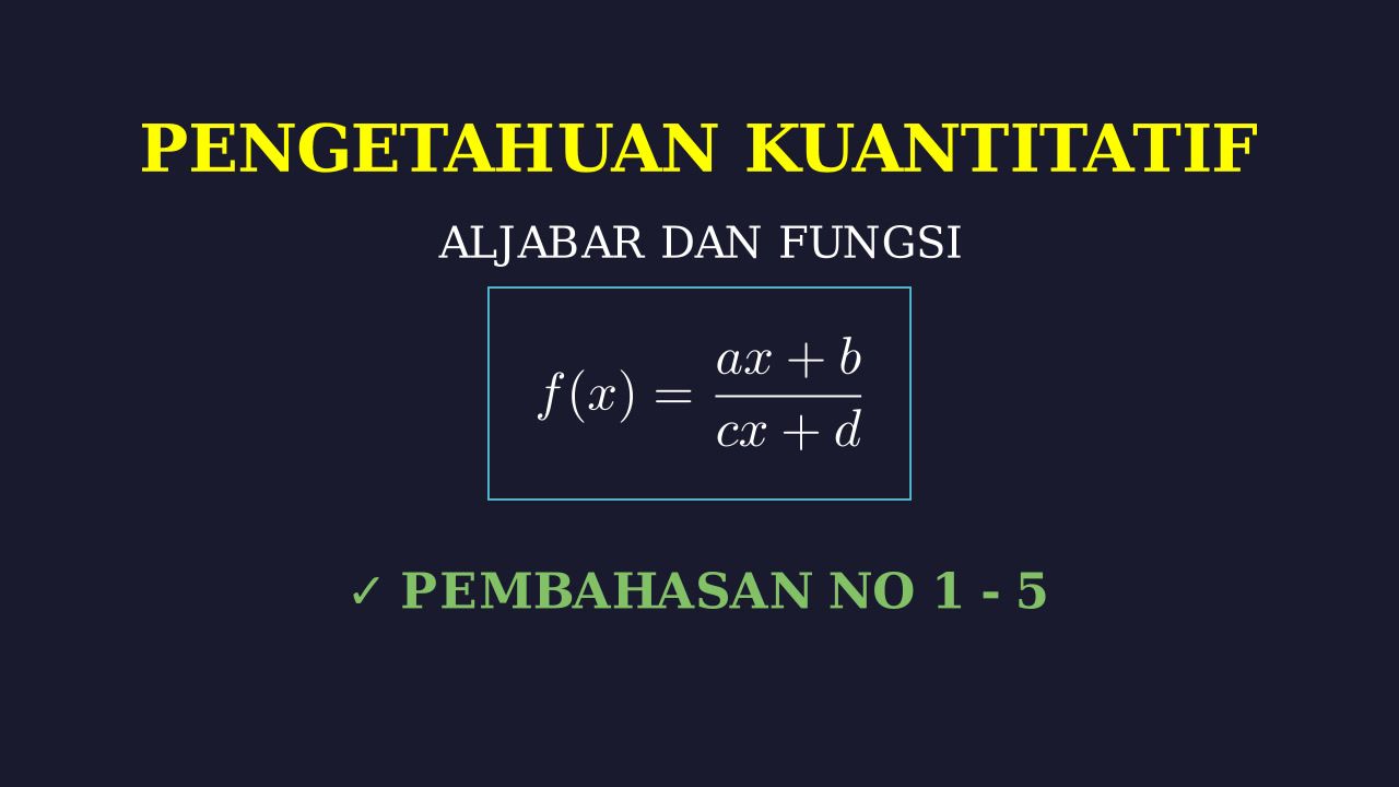 Pembahasan Soal 1-5