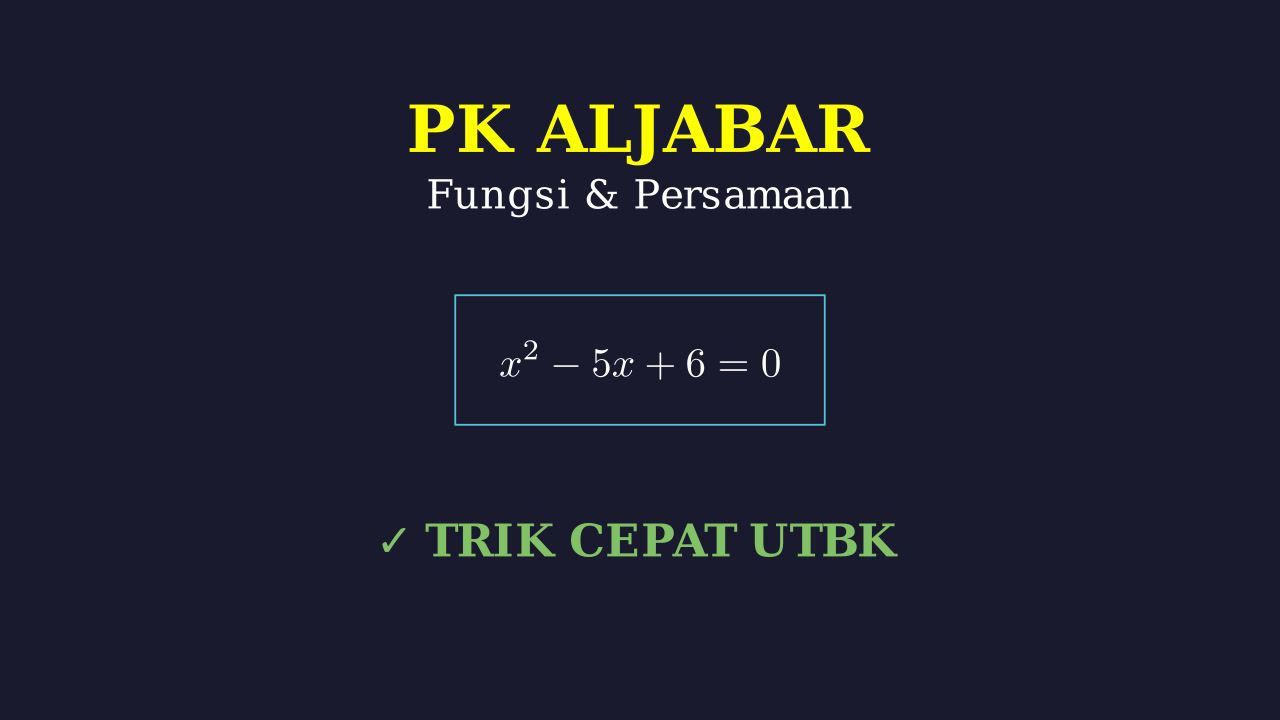 Menyelesaikan Persamaan Kuadrat Berangka