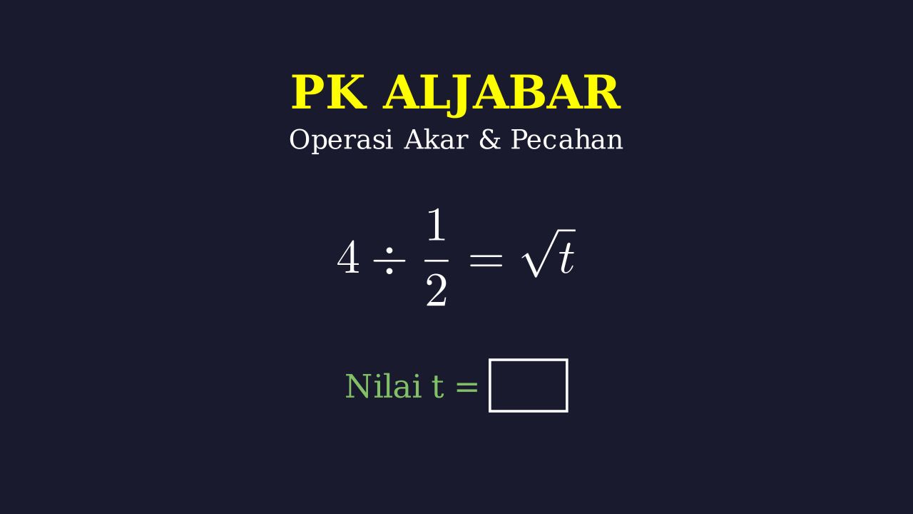 Menyelesaikan Persamaan Akar dan Pecahan