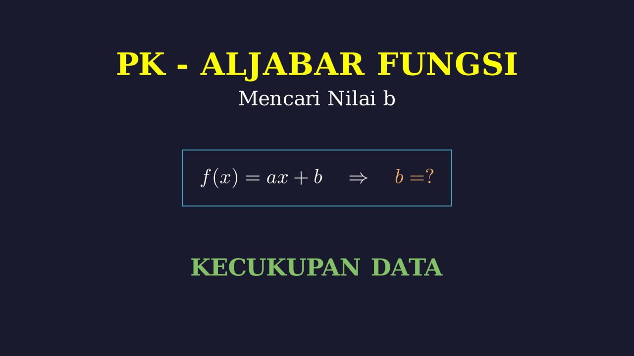 Kecukupan Data: Fungsi Linear