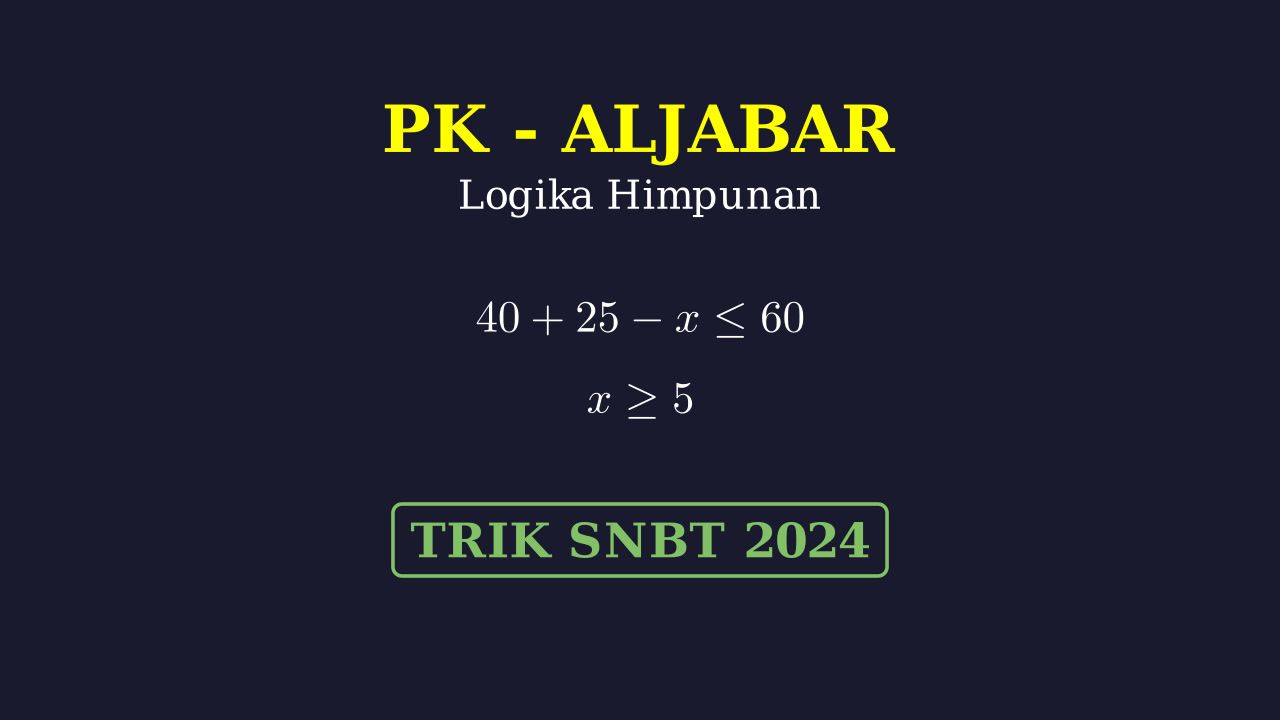 Logika Himpunan: Pensil dan Penghapus