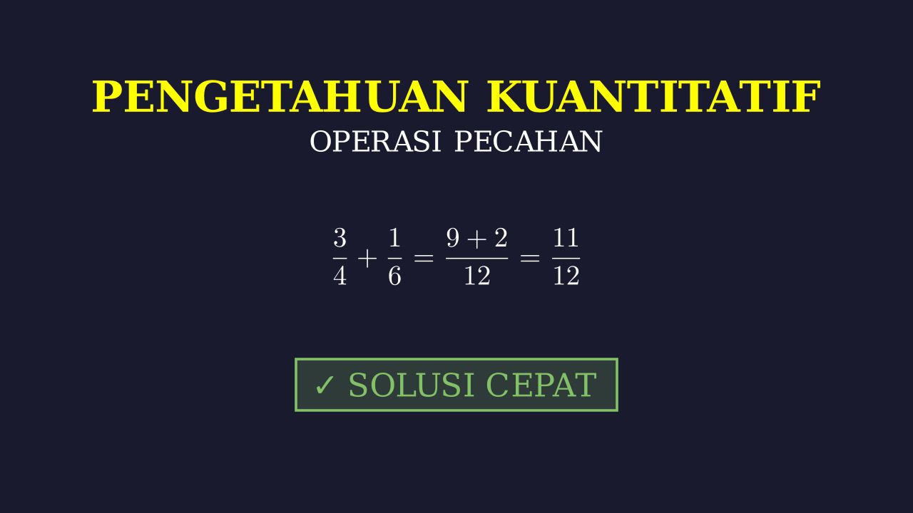 Operasi Hitung Pecahan