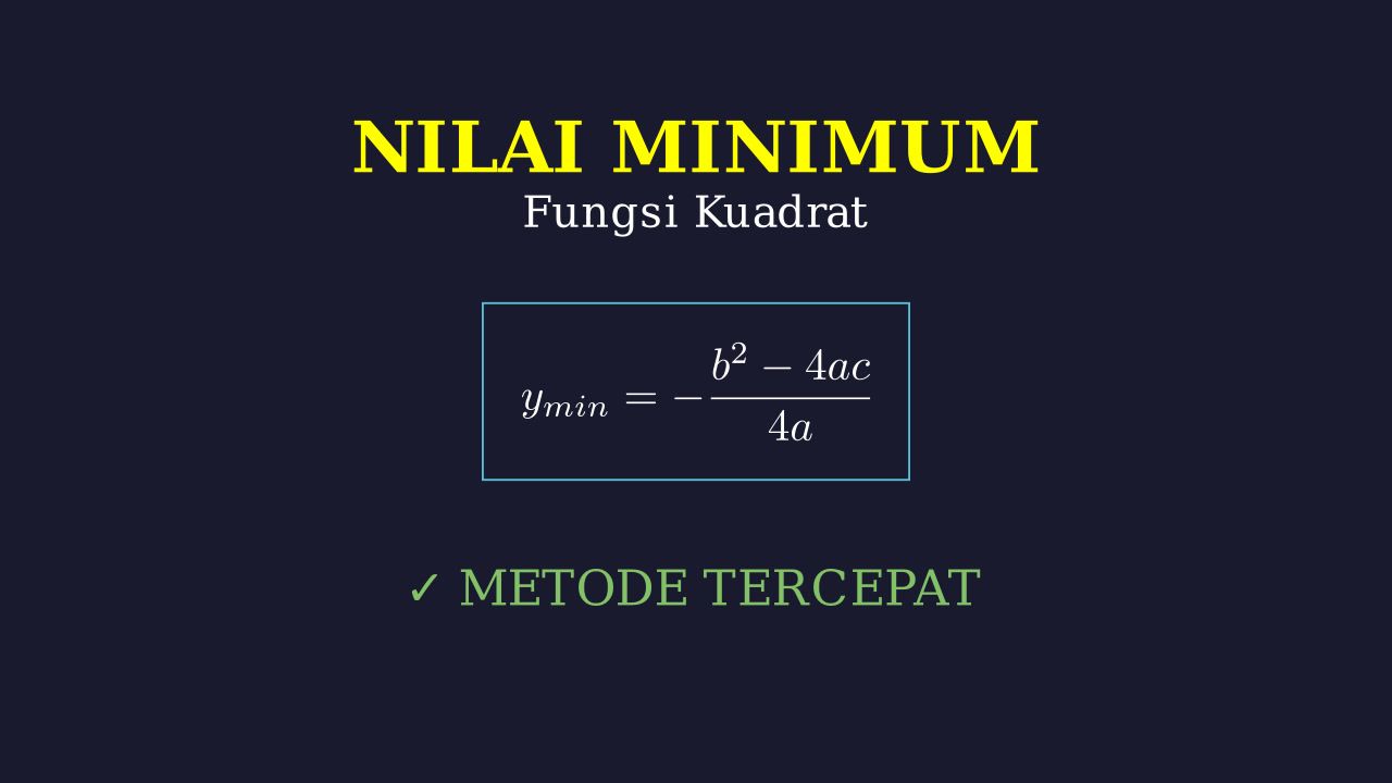 Nilai Minimum Fungsi Kuadrat