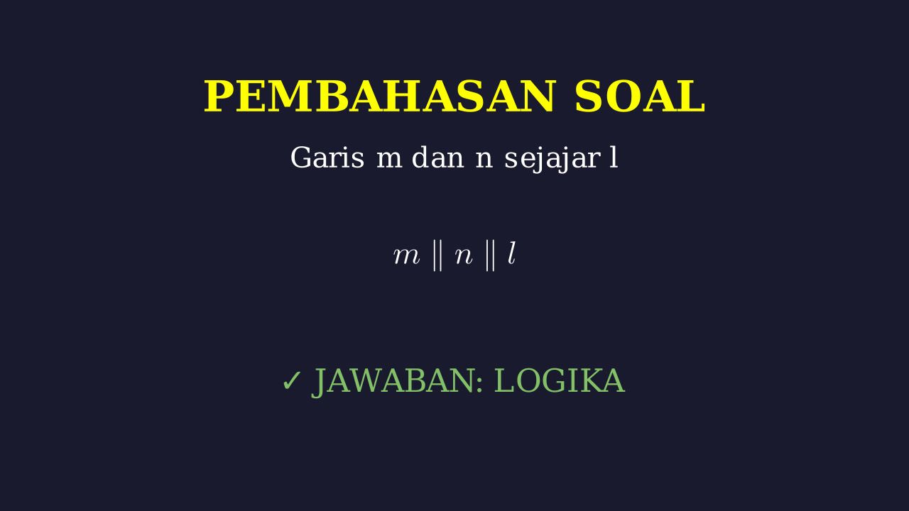 Konsep Garis Sejajar