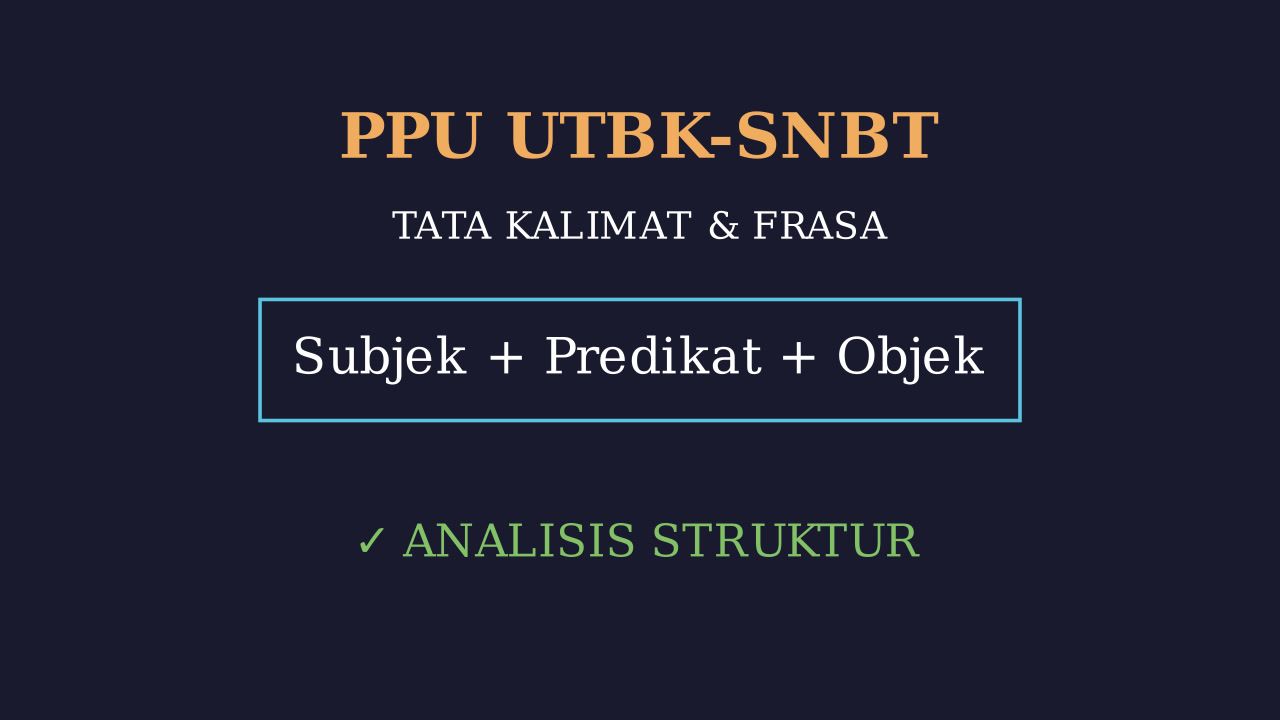 Tata Kalimat dan Frasa