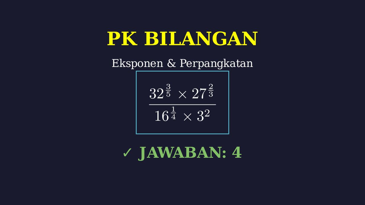 Menyelesaikan Operasi Bilangan Berpangkat