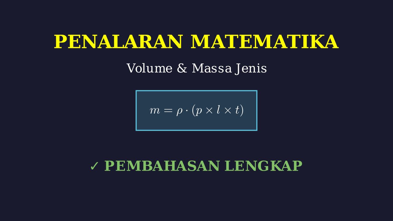 Volume Balok dan Massa Jenis