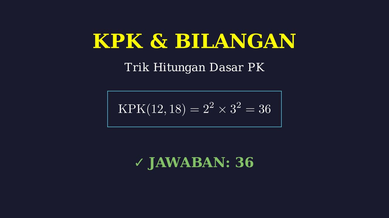 KPK & Hitungan Dasar