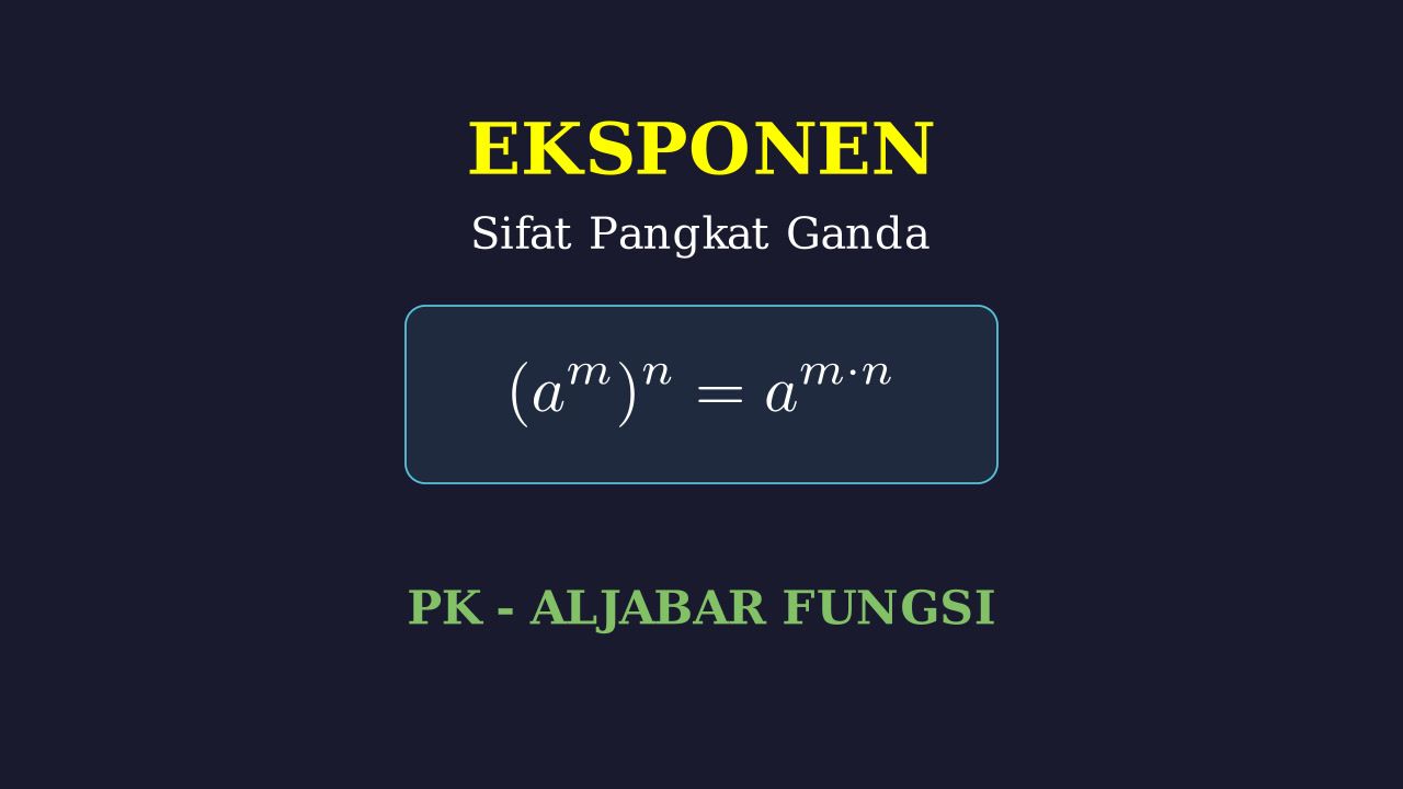 Sifat Pangkat Ganda Eksponen