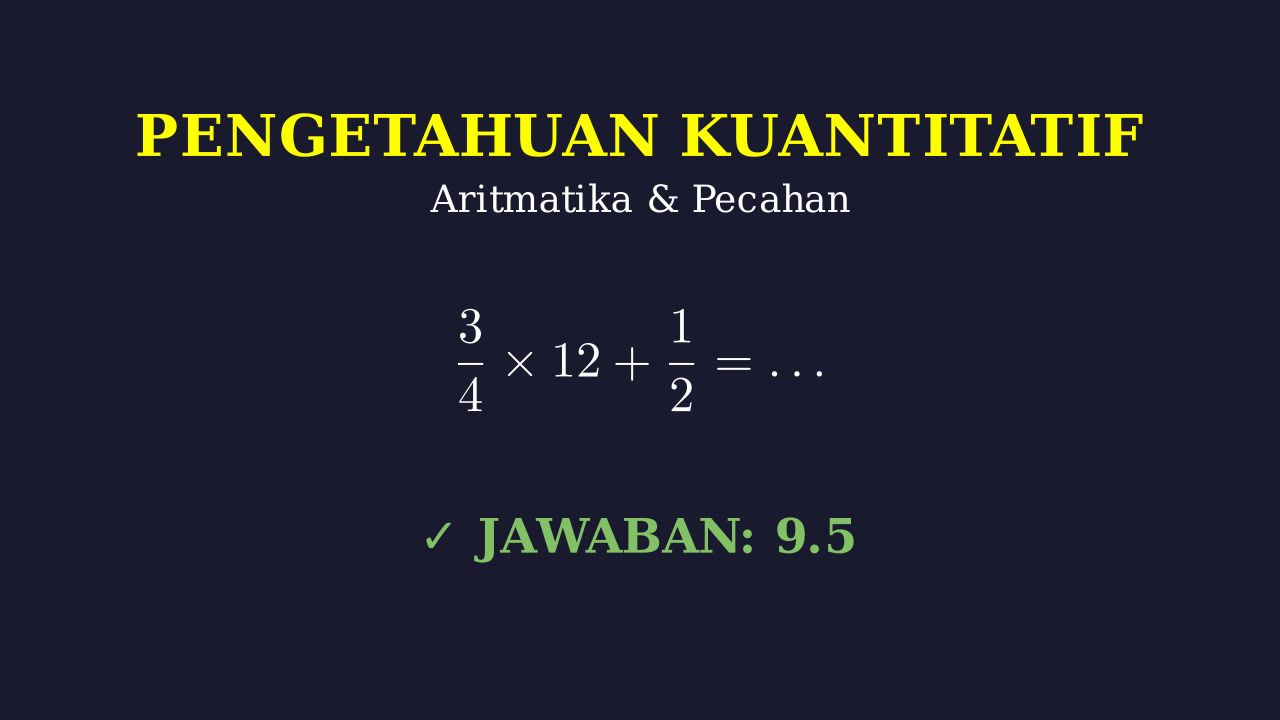 Aritmatika Dasar dan Pecahan