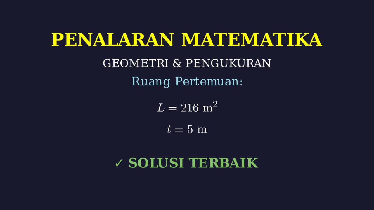 Dimensi Bangun Ruang: Ruang Pertemuan