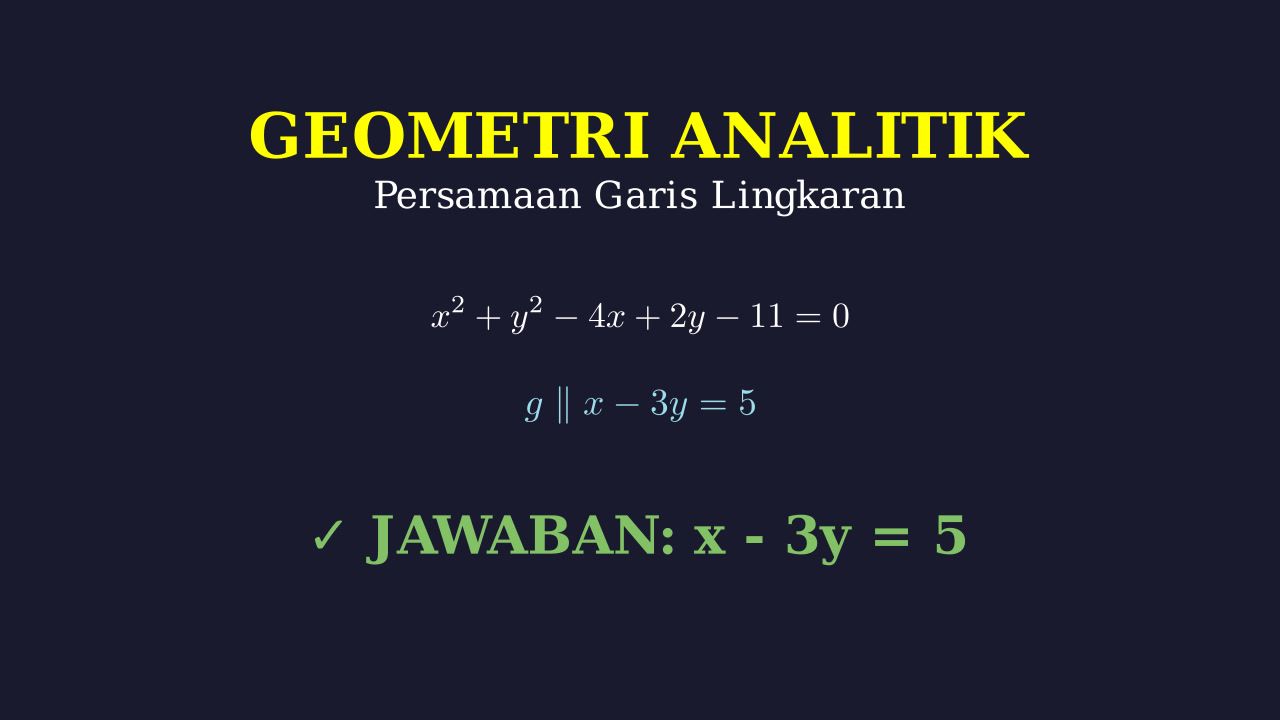 Persamaan Garis Pembagi Lingkaran