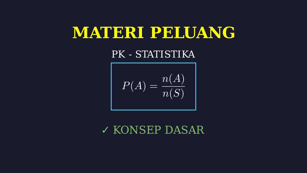 Konsep Dasar Peluang