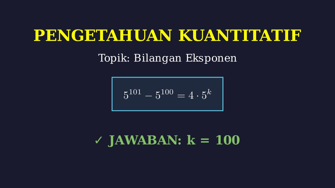 Eksponen: Pengetahuan Kuantitatif