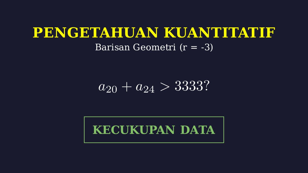 Barisan Geometri: Kecukupan Data