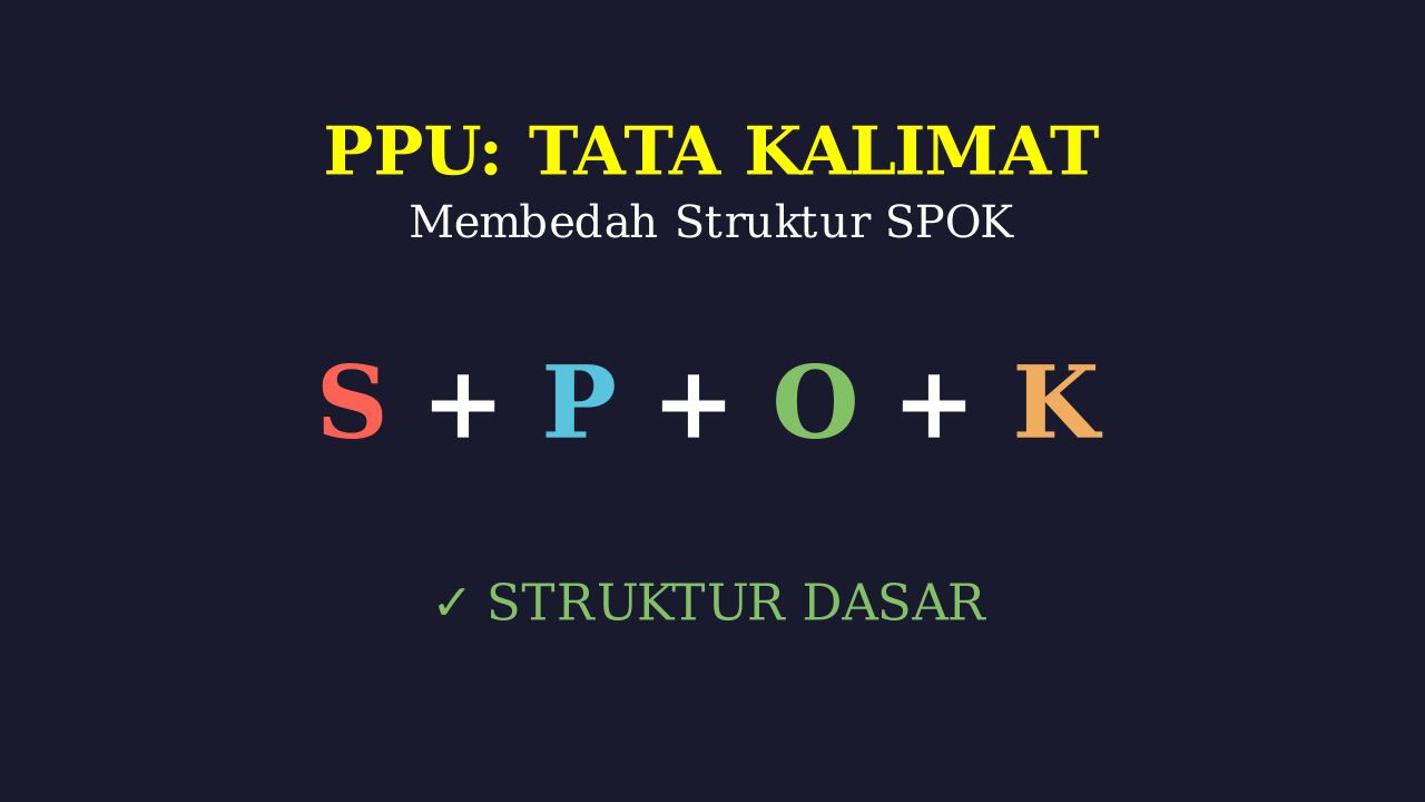 Struktur Kalimat SPOK
