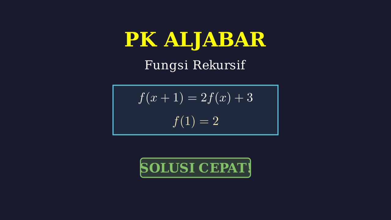 Menyelesaikan Persamaan Fungsi