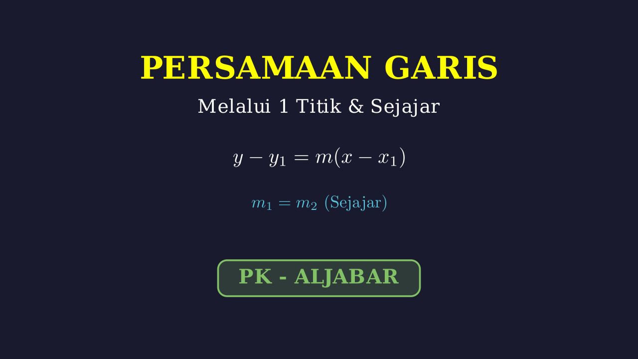 Persamaan Garis Sejajar Melalui Satu Titik