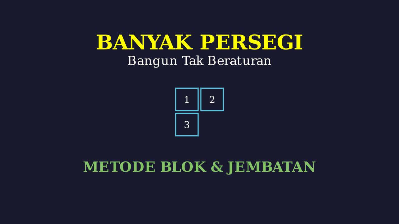 Trik Hitung Persegi: Metode Blok dan Jembatan