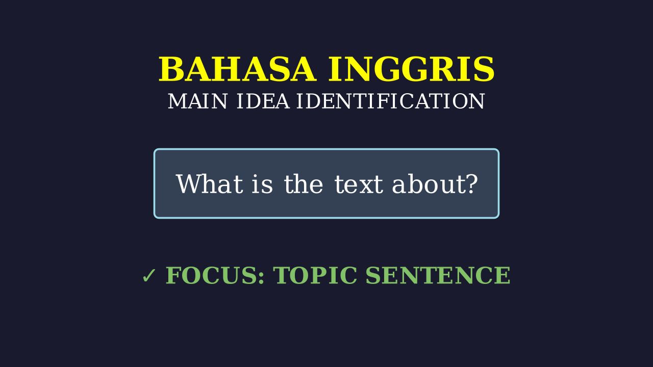 Finding the Main Idea