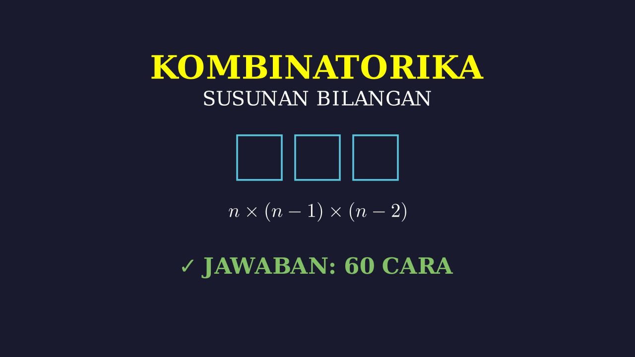 Kombinatorika: Menyusun Bilangan Bersyarat