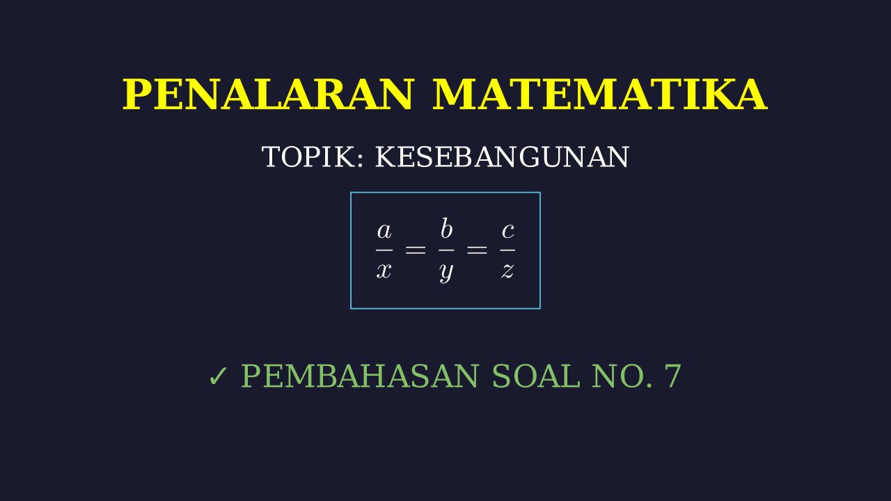 Kesebangunan: Penalaran Matematika