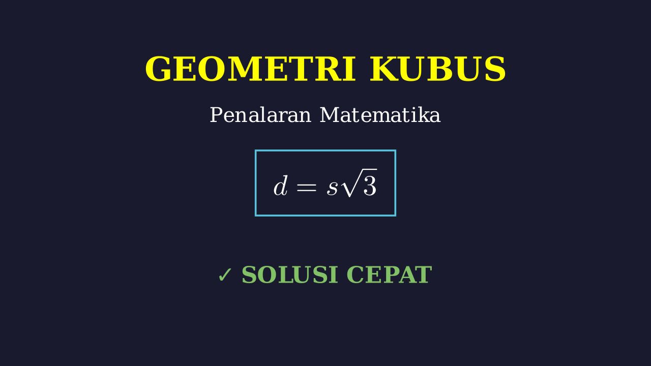 Menyelesaikan Soal Bangun Ruang Kubus