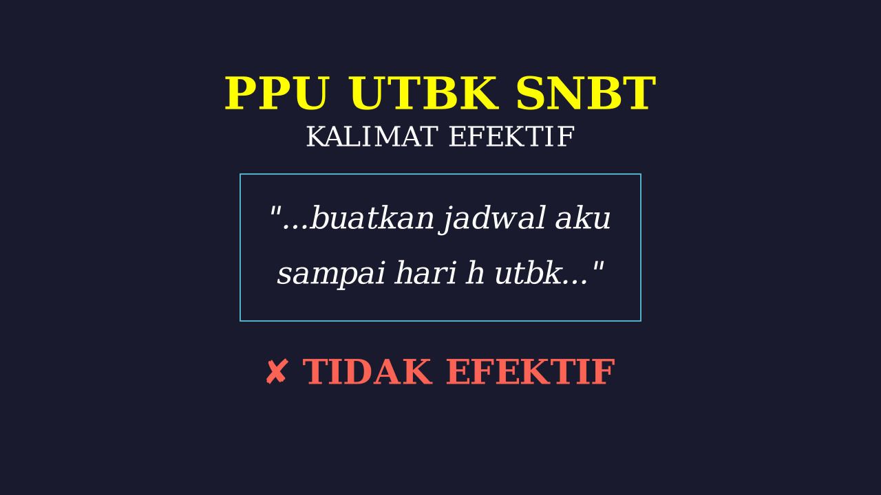 Jadwal Belajar UTBK Sampai Hari H