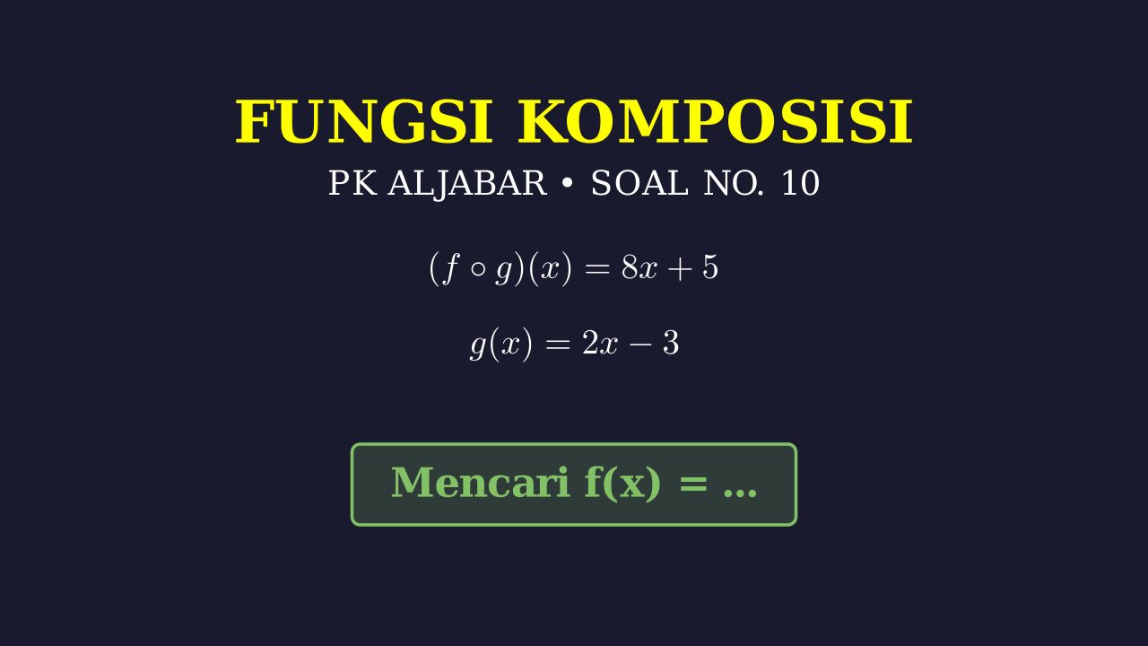 Fungsi Komposisi: Menentukan f(x)