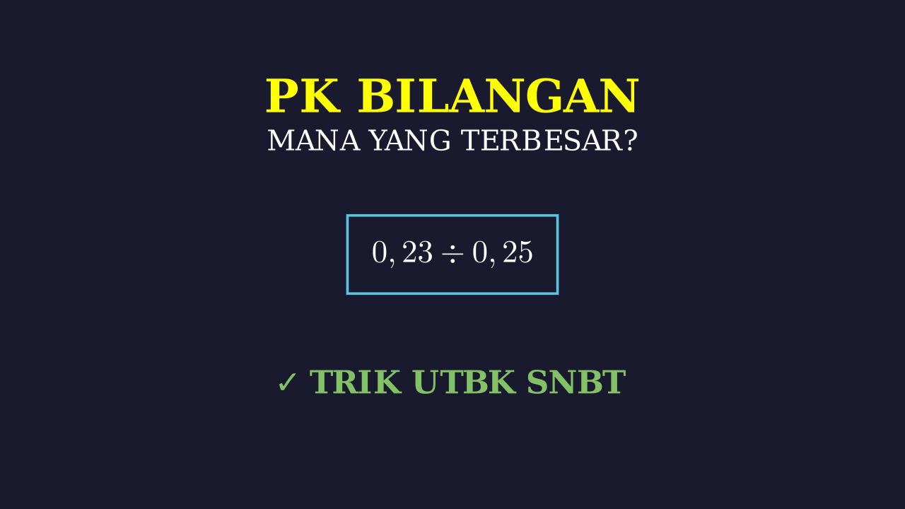 Menentukan Nilai Operasi Terbesar
