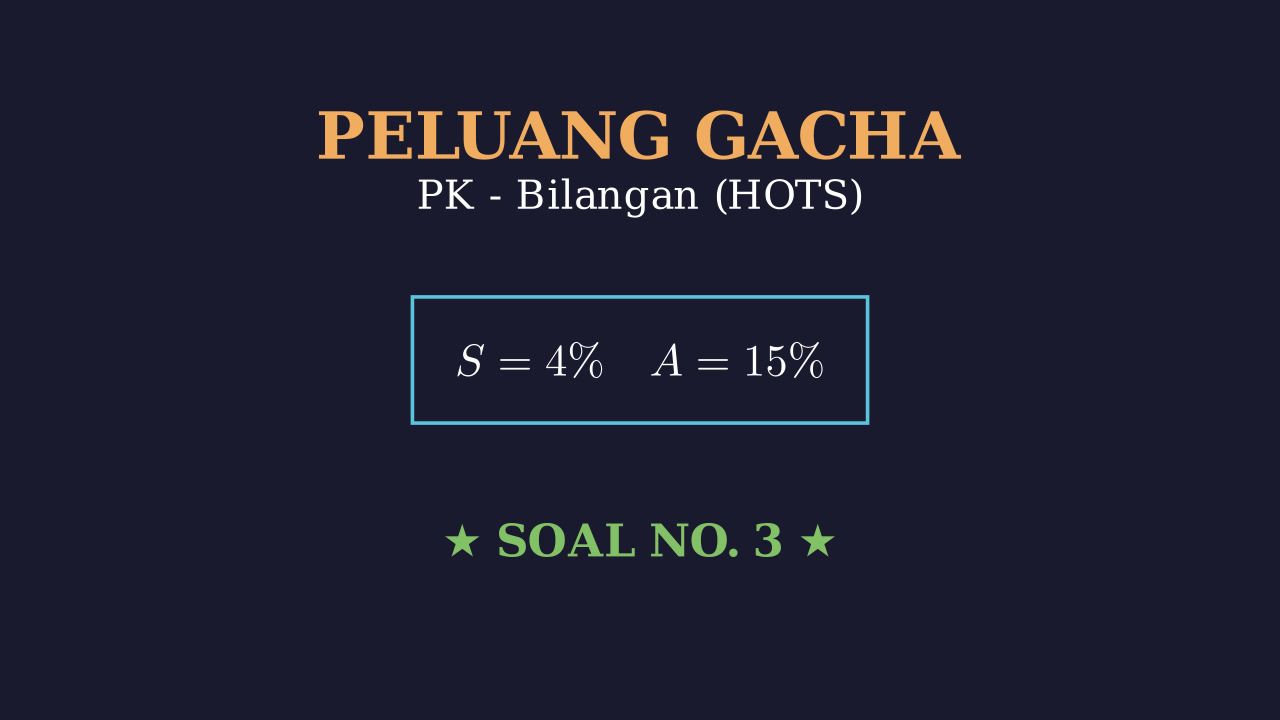 Peluang Gacha: Soal PK HOTS