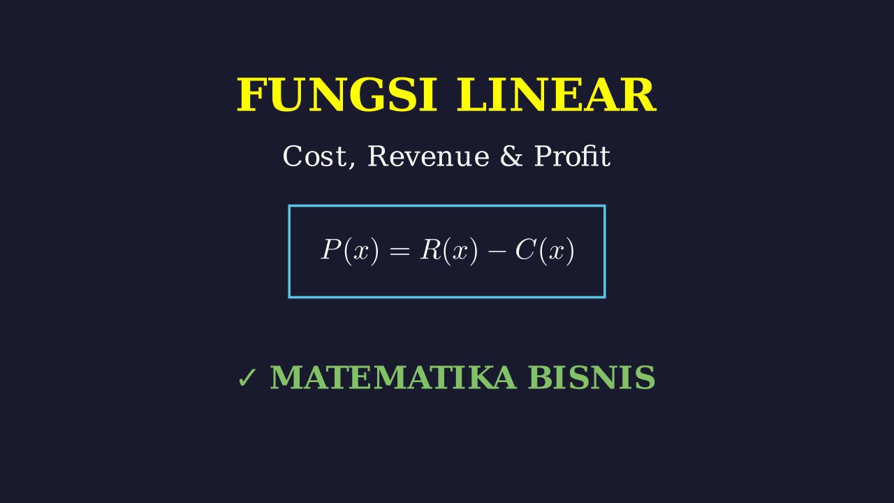 Linear Functions: Cost, Revenue, and Profit Analysis