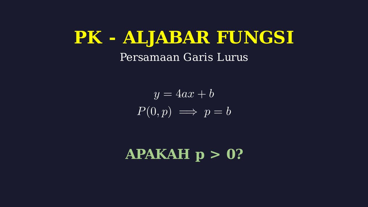 Kecukupan Data: Persamaan Garis Lurus