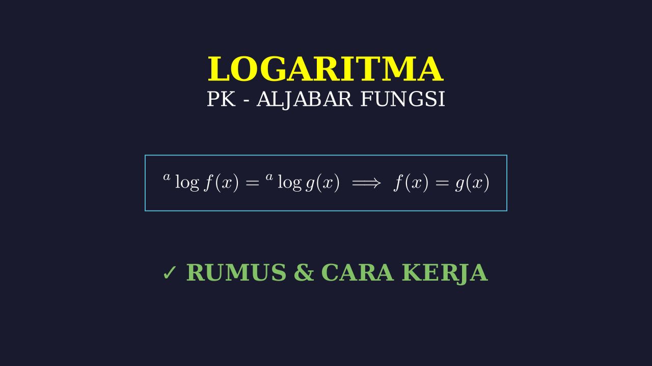 Persamaan dan Pertidaksamaan Logaritma