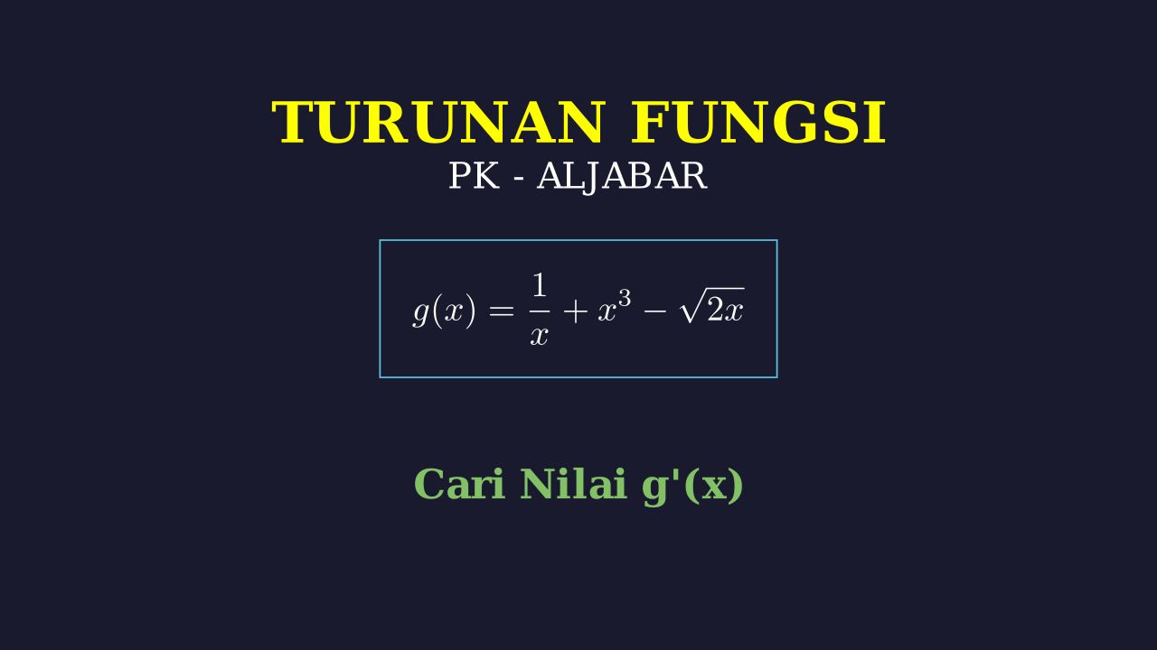 Turunan Fungsi Aljabar