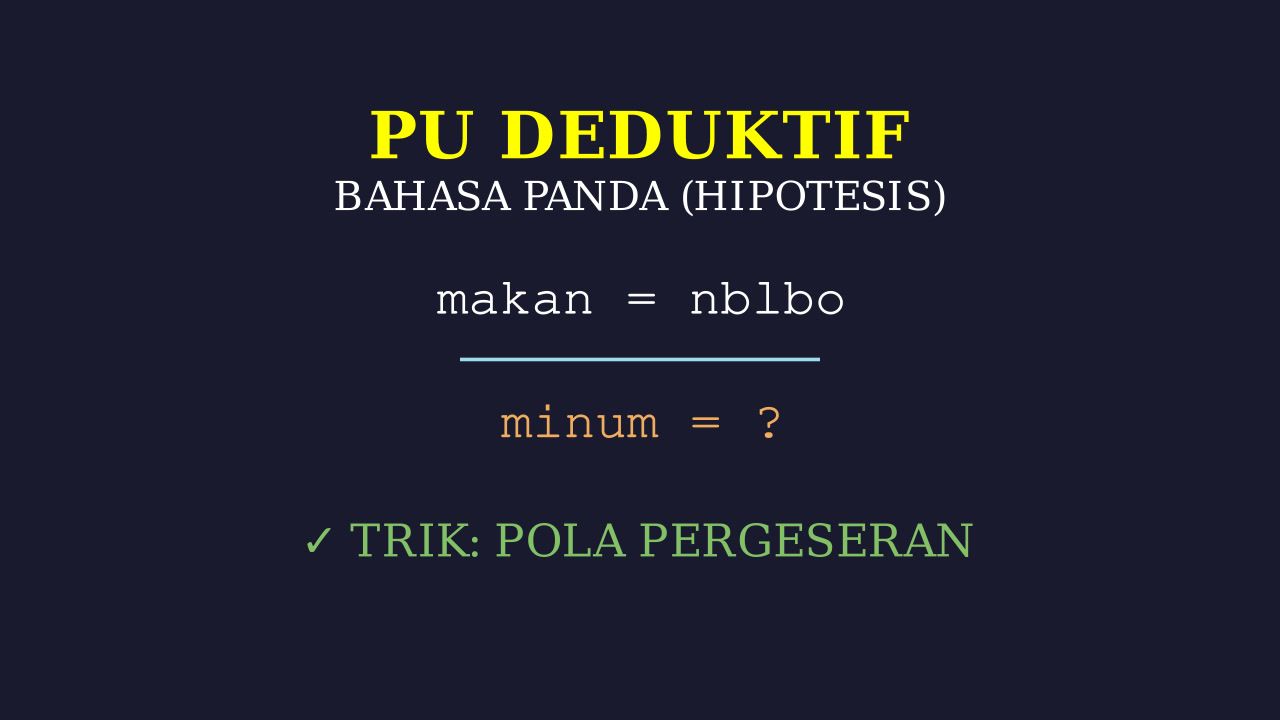 Bahasa Panda: Logika Linguistik