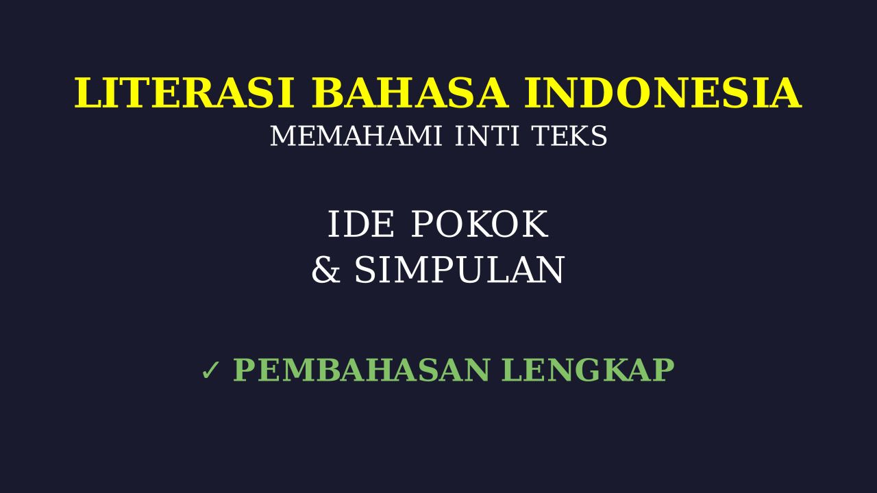 Mengenal Bahasa Indonesia