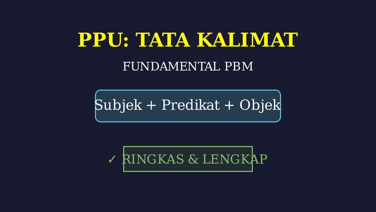 Fundamental PBM: Konsep Dasar