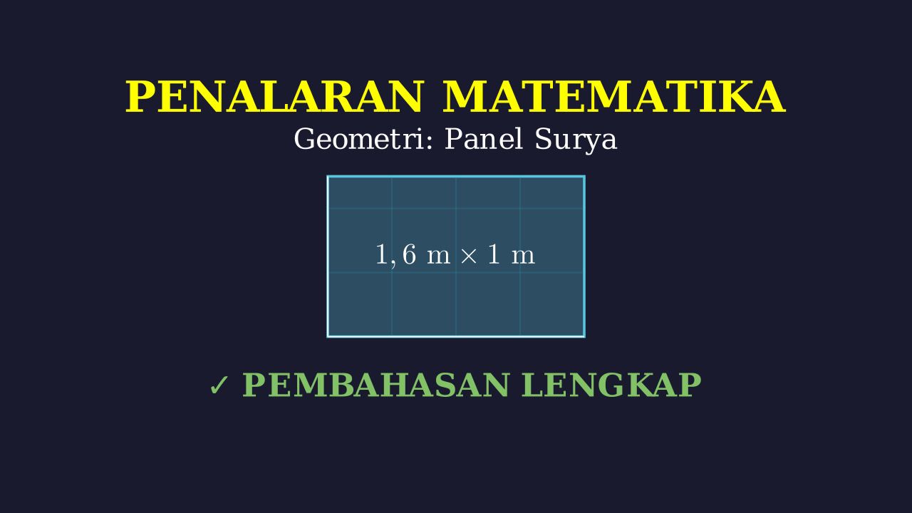 Pemasangan Panel Surya: Soal Geometri