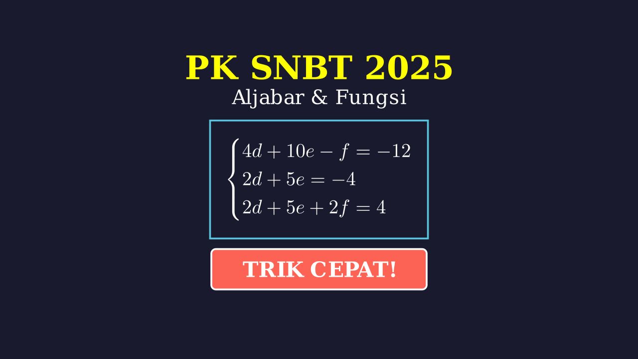 Solusi SPLTV: Latihan SNBT 2025